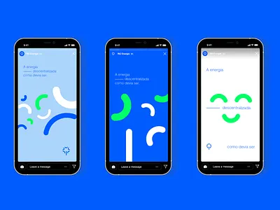 RG Energia Instagram stories brand branding dandelion decentralized energy instagram logo logotype media post social social media stories