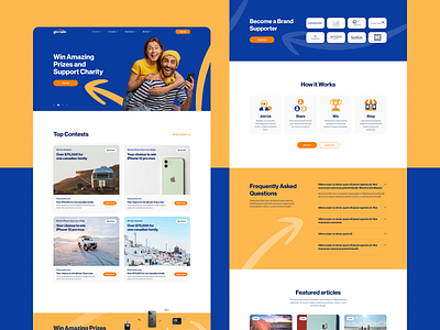 Givnwin | Fundraising platform charity events faq fundraising home page how it work web design webflow website
