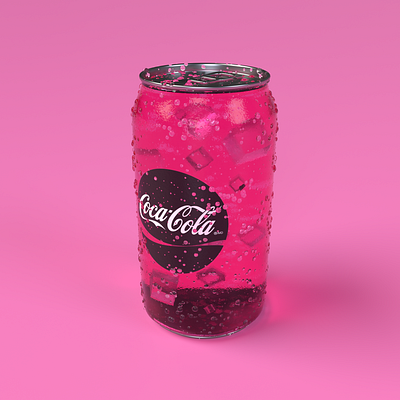 Coca cola transparent can 3d