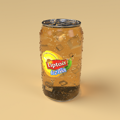 Lipton transparent can 3d