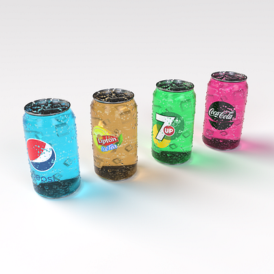 Transparent can 3d