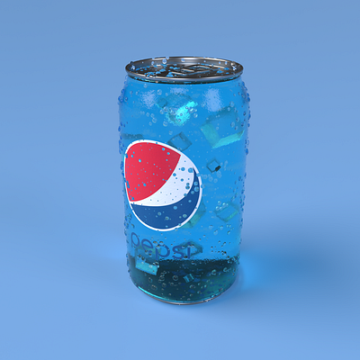 Pepsi transparent can 3d