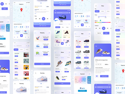 Nike Shoe App Ui android e commerce fasion ios mobile mobile ui nike nike shoe nike shoe app nike shoe app design shipping shoe shoe app shoe app ui shoe apps shop shopping ui ui design ux