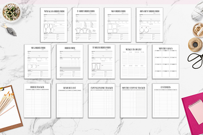 Creative Custom Business Planner Bundle business forms business organizer business planner business planner pdf craft business planner craft order form creative business planner custom order form customer tracker digital planner expense tracker order form order form pdf order tracker planner pdf printable planner product order form resource tracker t shirt order form tumbler order form