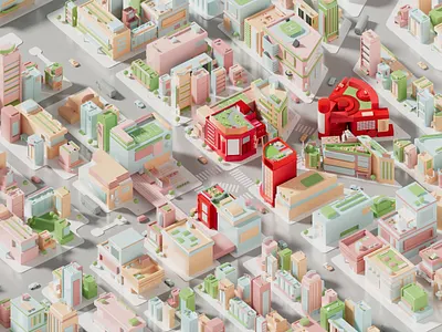 Shibuya Crossing 3d arcade studio city digital folioart illustration modelling tokyo urban