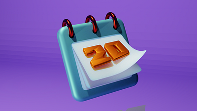 3D Icon | Calendar 3d blender concept icon web