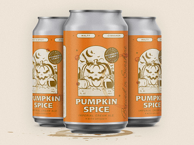 Pumpkin Spice Jitters ale beer beer can can design coffee espresso fall florida halloween illustration imperial october package design pumpkin pumpkin spice seasonal spooky vintage witch