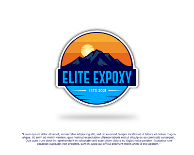 Elite Expoxy Mountain Vintage branding businnesslogo companylogo designlogo designlogobrand elite epoxy graphic design logo mountain mountainlogo retro vintage vintagelogo