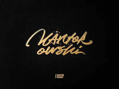 Kantorowski.pl Typography calligraphy gold gym letter logo trainer typography