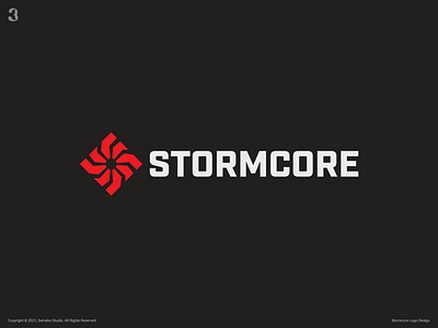 Stormcore Logo 3whales control design drive logo logodesign motion storm thunder