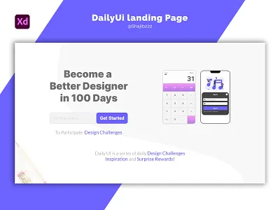 Redesign Daily UI Landing Page branding brochure deisgn brochure design dailyui design front end design graphic design illustration typography ui ui design ui designer ui ux uiux web development website design