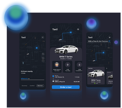 Taxi Call App UI Design design logo ui ux