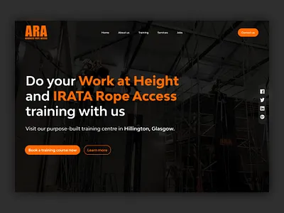 Website Redesign - Advanced Rope Access design ui ux