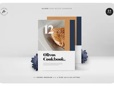 Olivos Food Recipe Cookbook branding catalog clean cookbook design food graphic design illustration indesign logo magazine motion graphics print printable recipe template