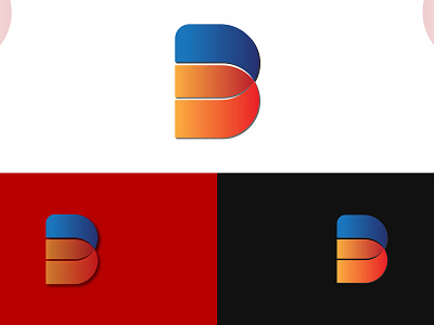 B Letter Logo Design 3d abstract logo b letter logo blue branding clean gradient logo graphic design letter mak logo logo logo inspiration logo maker minimal logo modern logo new logo unique logo vector logo