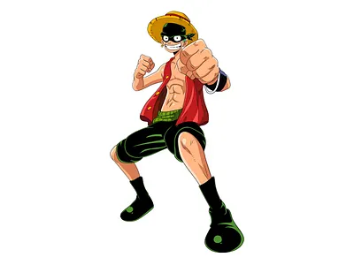 Ilustración de One Piece: Fusión Monkey dLuffy + Zoro Roronoa montaje