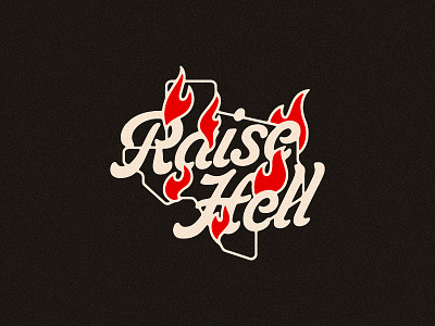 Raise Hell abortion badge branding design fire flames illustration logo pro choice protest reproductive health texas typography vector womens rights