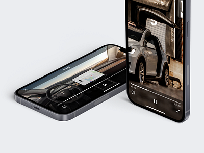 Openland - Mobile Video Player bar design horizontal interface media media player mobile mobile ui play player progress startup tech tesla timeline ui ux vertical video video player