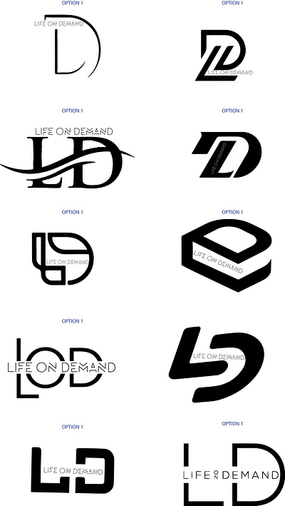 LIFE ON DEMAND logo branding logo