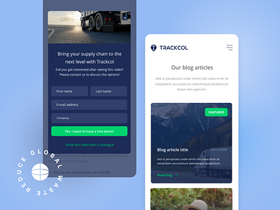 Trackcol mobile app dashboard design innovative mobile startup ui ux website