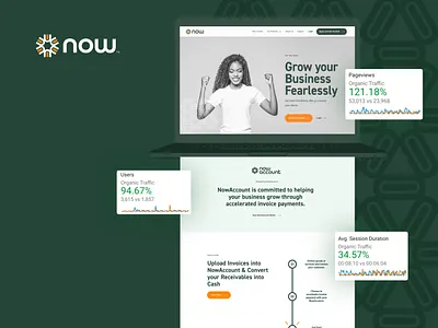 NowCorp Redesign and New Site - Made for metrics branding design finance fintech illustration landing page logo pattern ui ui ux vector webflow website