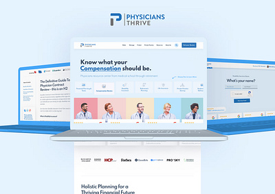 Physicians Thrive Redesign - Massive content-forward site blog branding content design doctors health health care images journal landing page stock images ui webflow website