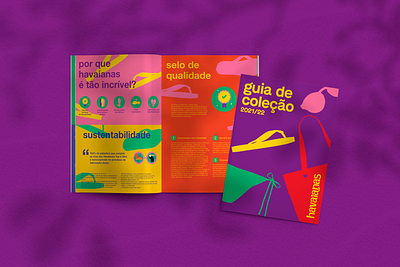 2021/22 Collection Guide - Havaianas I Adaptation artwork branding catalog design graphic design guide illustration purple vector