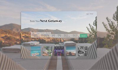 Hotel Booking - Daily UI 67 booking branding daily ui daily ui 067 design graphic design hotel booking illustration nature travel ui ui design ux web web design website