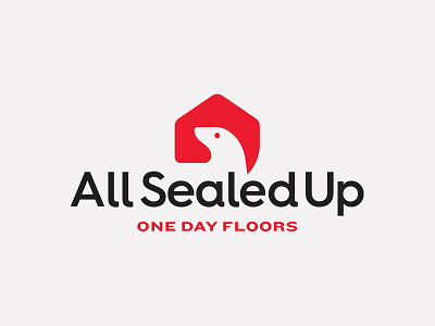 Epoxy Floor Company Identity chat fur seal harbor seal logo red seal talk bubble