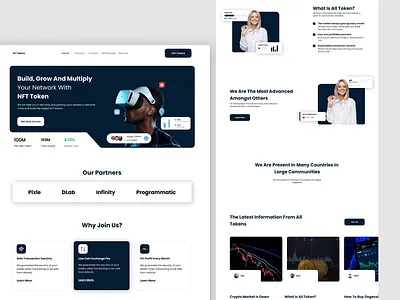 NFT landing page design graphic design illustration landing page ui website