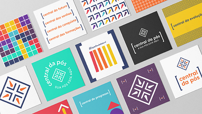 Branding and Visual Identity for Central da Pós brand brand design branding branding identity courses education graphic design higher education logo logo design postgraduate university visual identity