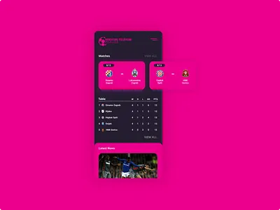 Croatian Football League App app challenge croatia croatian design football hrvatski league logo matches mobile news scores soccer table ui ux