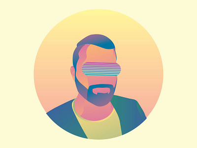 Portrait!! cyberpunk futurism illustration myself!! portrait vector