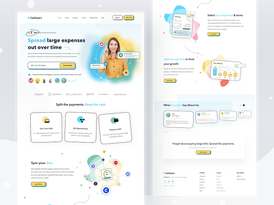 Calchase's landing page app calculator card cash clean design haeder illustration ios landingpage money profile ui web website