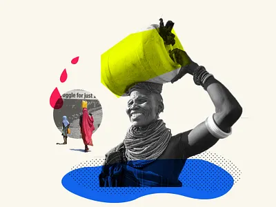 Turn the Tide art campaign collage crisis design illustration pattern photography water