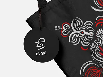 Branding and CLOTHING for UVOPI bag behance black branding clothes design drawing dribbble graphic design illustration logo medusa mockup uvopi ux zeus