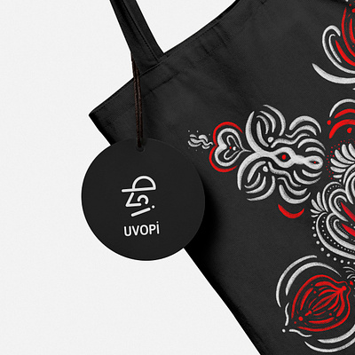 Branding and CLOTHING for UVOPI bag behance black branding clothes design drawing dribbble graphic design illustration logo medusa mockup uvopi ux zeus