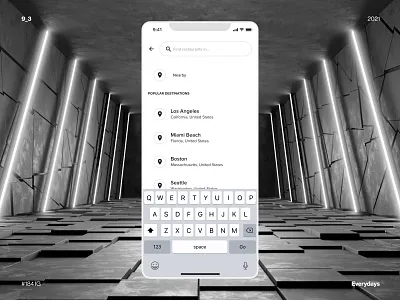 Search function UI - IG post 184 branding minimal ui ux