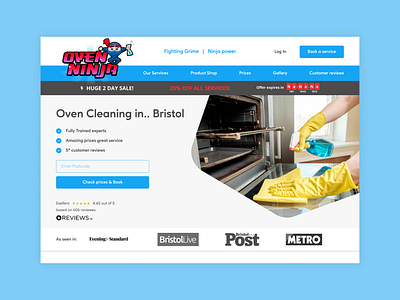 Oven Ninja b2b branding business cleaning