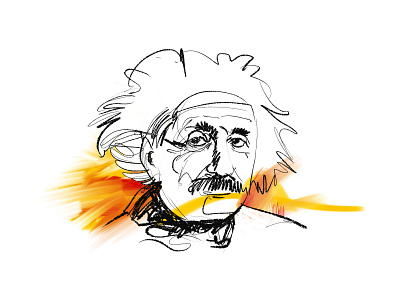 Albert art doodle drawing einstein illustration ink portrait sketch texture