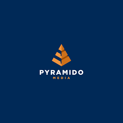 Pyramido Media branding business character consulting design icon logo media pyramid symbol vector