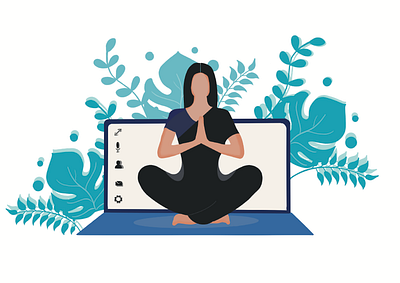 Women Yoga Illustration 3d animation artist branding design graphic design illustration illustrations illustrator logo mandala motion graphics ui vector