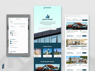 JAGAD Home Search Page - Mobile app branding concept design ui ux