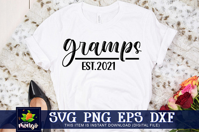 Gramps est.2021 SVG gramps est.2021 svg svg cut file for cricut