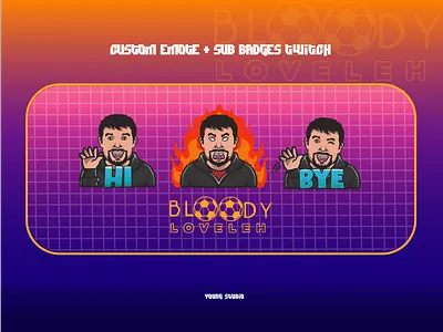 custom bloody emote and sub badge twitch artist artistillustration assetdesign behance bloody characteremote crazyrich fiverr freedesign googleillustration hiring hollewen lookingdesign love lover portofoliodesign sex urbanart valentine wonderfull