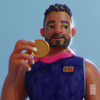 Gold Medalist 3d 3danimation 3dart art blender blender3d digitalart goldmedalist javelinthrow paralympics2020 tokyo