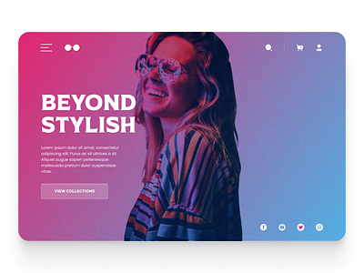 Duotone Landing Page Concept branding clean concept duotone eyewear gradient landing page ui ux web design website design