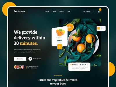 Fruit Shop Web Concept branding design ecommerceshop fruitshopapp fruitshopwebdesign landing page design landingpage minimal modern design ui uiux web webdesign websitedesign