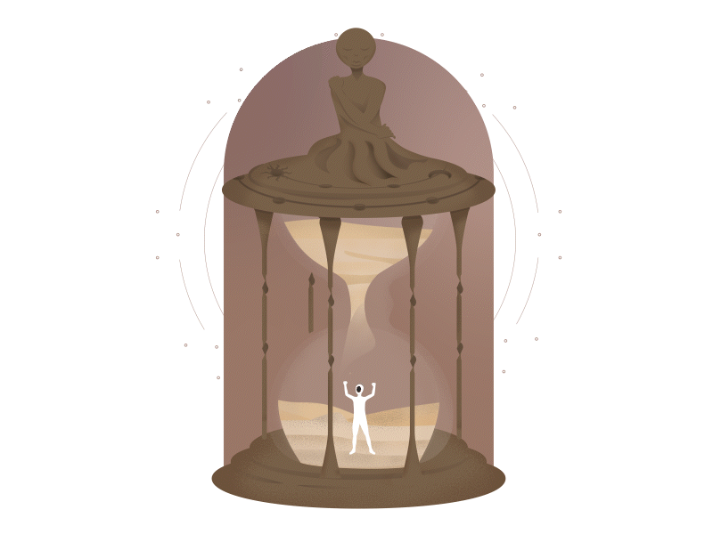 Time | AINK series 2d animation hourglass motion graphics sand time