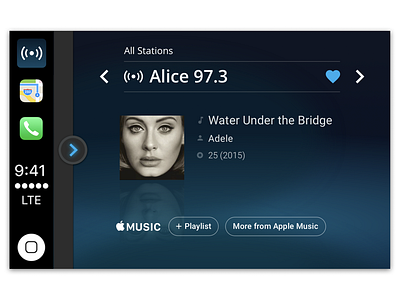 CarPlay Radio App Concept auto infortainment product design uxui visual design